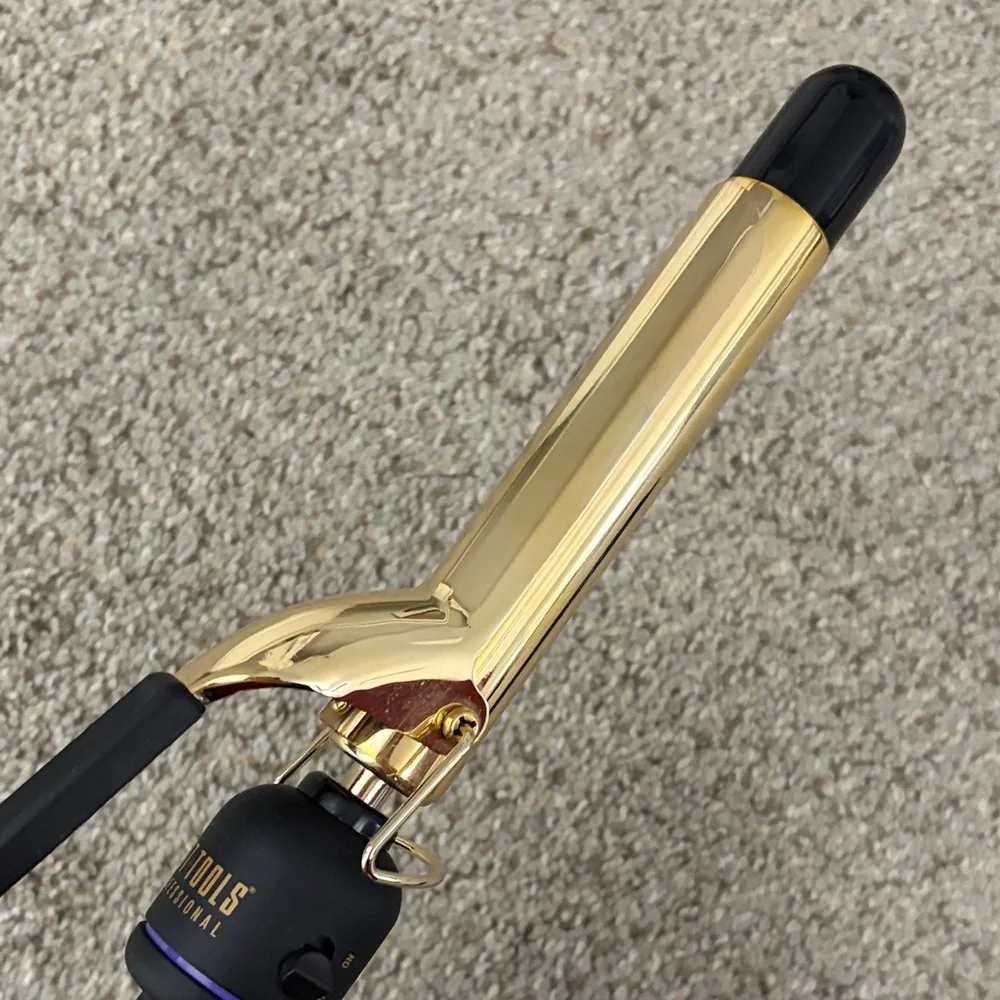 Gold and Black Clamp Curling Wand for Women - Picture 2 of 3